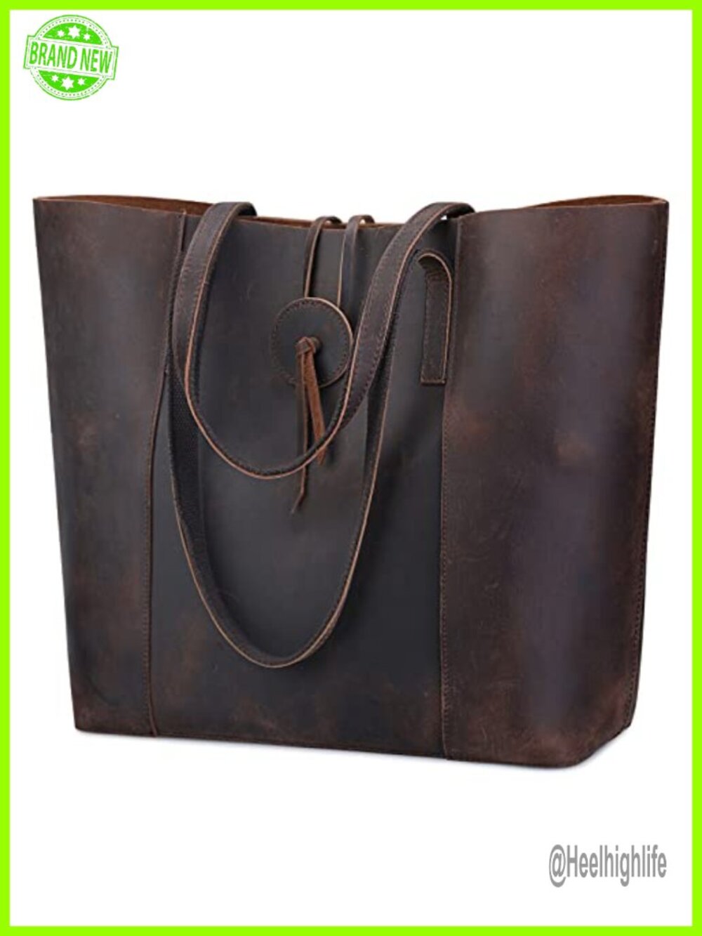 Genuine Leather Tote Bag Large Shoulder Purse Satchel Work Travel